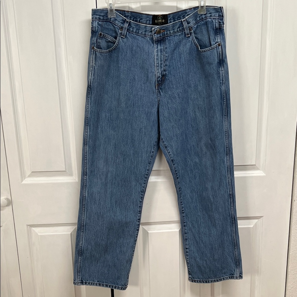 RedHead Relaxed Fit Blue Jeans for Men 5 Pocket Size 38